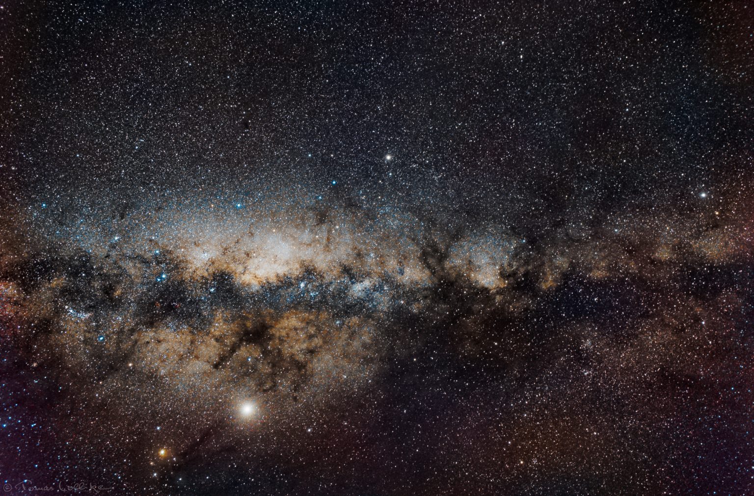 Mælkevejens centrum over Atacama-ørkenen